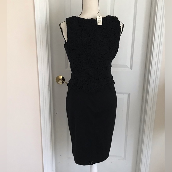 Talbots PONTE KNIT LACE SHEATH DRESS - Picture 3 of 4